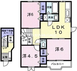 クレストタウンメイプルＤの物件間取画像